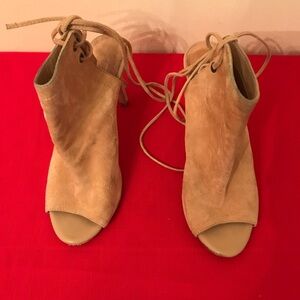 Joie Suede Open Toe Bootie